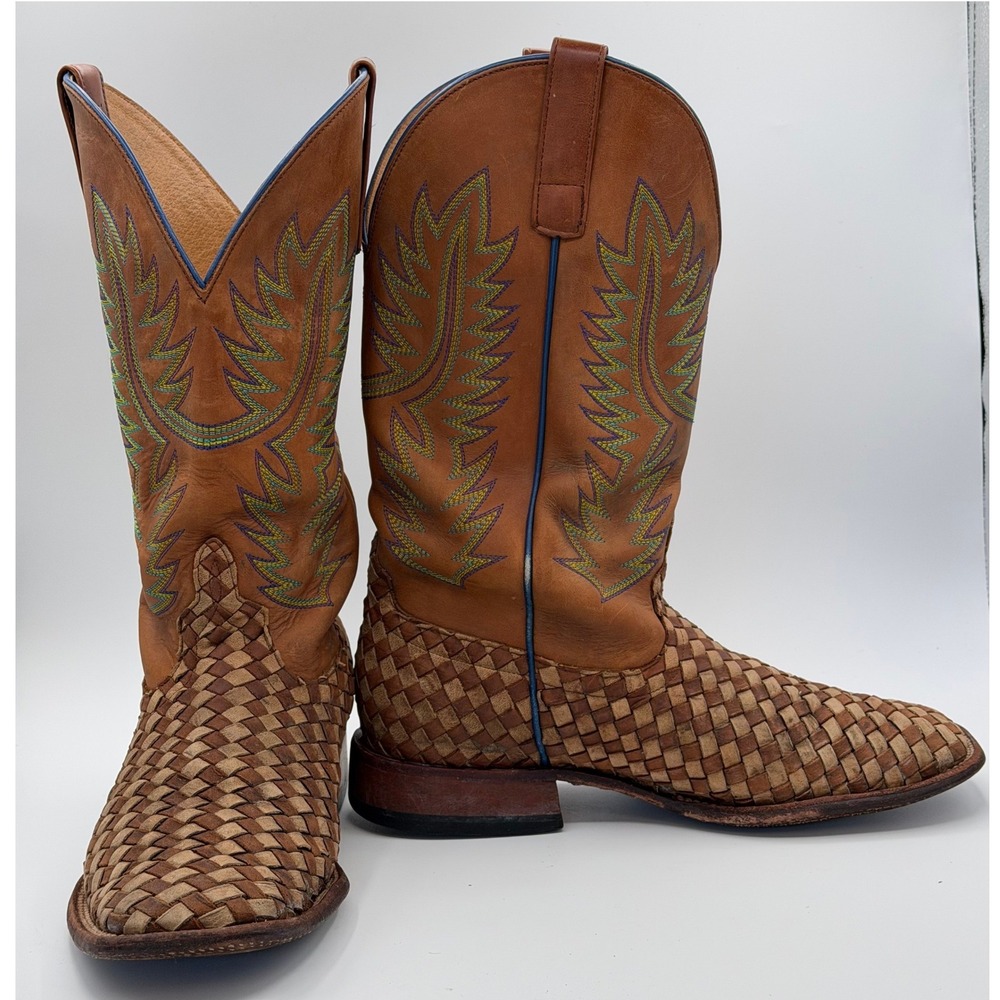Horse Power HP1758 Unbeweavable Cowboy Boots Mens 10.5 EE Square Toe Leather